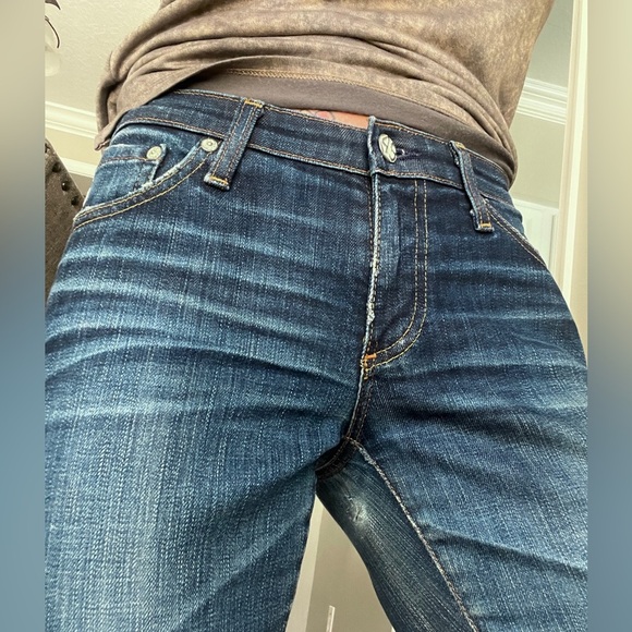 Adriano Goldschmied AG Stilt Roll Up Jeans  27 Cigarette Denim Blue Low Rise - Picture 3 of 7